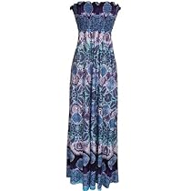 Hawaiian Smocked Tube Maxi Dress Junior Plus Size