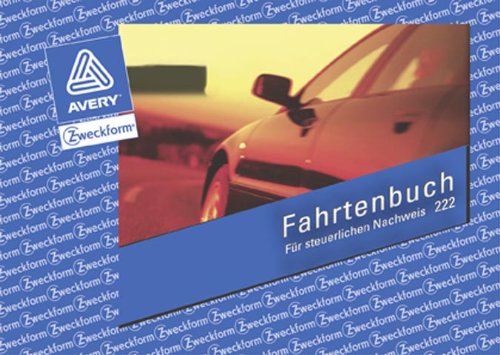 Avery Zweckform 222 Formular Fahrtenbuch, über 2 Seiten, DIN A6, 40 Blatt