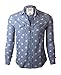 G Zap Men's Long Sleeve Button Down Patterned Top