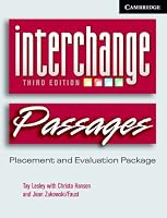 Interchange Passages Placement Evaluation Package (Interchange Third Edition)