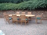 Review HUMBER TEAK HT-5 / HUMBER TEAK 17 PIECE GIANT DOUBLE EXTENSION GRADE A TEAK OUTDOOR DINING SET