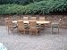 HUMBER TEAK 17 PIECE GIANT DOUBLE EXTENSION GRADE A TEAK OUTDOOR DINING SET