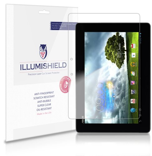 iLLumiShield - ASUS MeMo Pad Smart 10 Crystal Clear Screen Protectors with Anti-Bubble/Anti-Fingerprint - 2-Pack + Lifetime Replacements