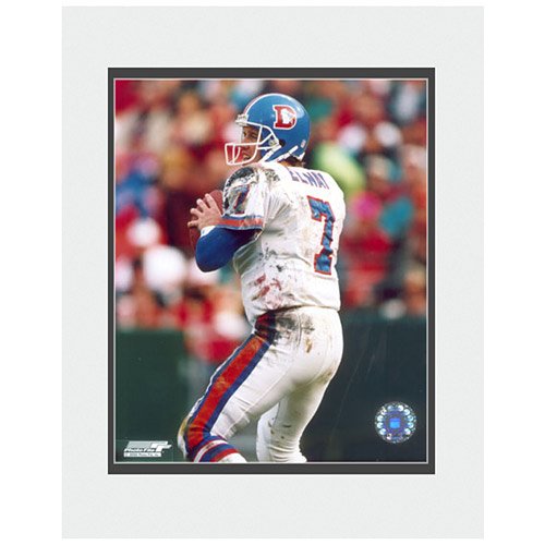 Photo File Denver Broncos John Elway Matted Photo
