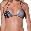Fox Racing Locked In Triangle Women's Top Swimsuit Swimwear w/ Free B&F Heart Sticker Bundle - White