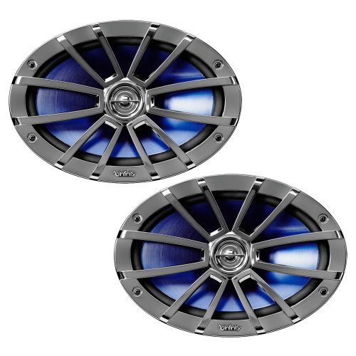 Brand New Infinity 6 X 9 2 Way Marine Speakers 300W Pair Chrome
