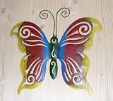 Eigenschaften Haus und Gärtchen  / Schmetterling aus Metall 26 cm