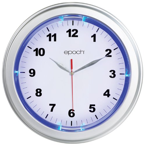 LED Wall Clock – 13″ Diameter Silver Frame