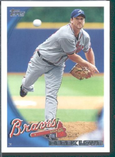 2010 Topps Baseball Card # 383 Derek Lowe - Atlanta Braves - MLB Trading Card in Protective Screwdown Case!
