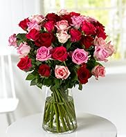 Classic Hot Pink Roses Bouquet