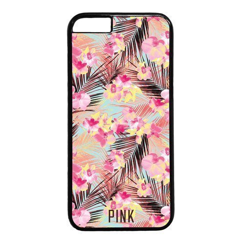 Iphone 6 Case,Victoria's Secret PINK Flowers Design PC Black Case for Iphone 6 4.7inch(I Series)