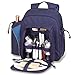 Outdoor Living : Adventurer Picnic Backpack For Two (Navy)