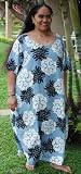 Plus Size Round Neck Long Dress - Heritage Hawaiian V Hawaiian Aloha Caftan/Kaftan Style Evening Dress