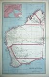 1886 MAP ATLAS WESTERN AUSTRALIA PLAN CITY PERTH DESERT