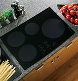 GE Profile CleanDesign : PHP900DMBB 30 Induction Cooktop, 4 Induction Elements - Black