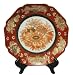 Decorative Chinese hand painted porcelain plate, scalloped edge - Prosperity