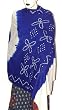 Tie & Dye Evening Wrap Designer Shawl in Wool Fabric 80 x 35 inches (tdswl286)