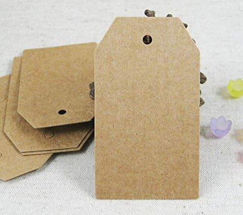 48pcs 4*7cm Blank Price Hang Tag, Kraft Gift Tag, Table Number Cards