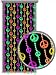 Search : Beaded Curtains - Black Light Reactive Neon Peace Sign Door Beads #60929