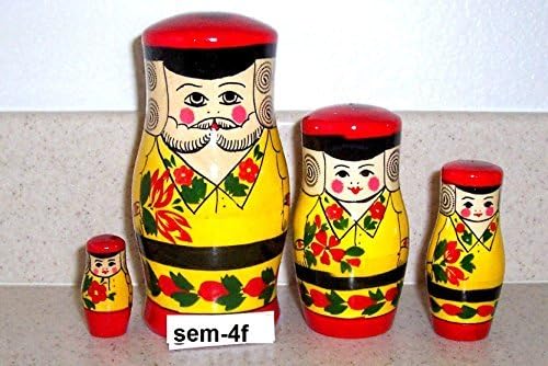 Russian Nesting doll - 4 pcs / 5 in * Semenovo * Family man * sem-4f