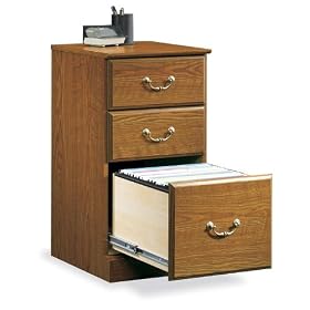 Carolina Oak 3-Drawer Pedestal Orchard Hills Collection by Sauder Office Furniture - 401804