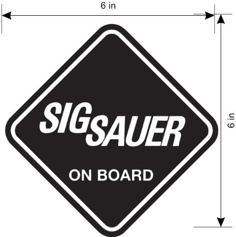 Sig Sauer On Board Gun Decal Sticker White Vinyl