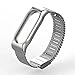 Xiaomi Mi Band 2 bands Pinhen Mesh Wrist Blet Strap Wristband Bracelet Accessories With Metal Frame For Xiaomi Mi Band 2 Smart Watch Miband (Mesh Silver)