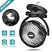 Jomst Portable Camping Fan LED Lantern, 4 Speeds Personal Silent Mini Desk Fan,USB Rechargeable 5000mAh Battery Operated Clip on Fan with Hook,Cooling Fan for Camping, Stroller, Office