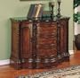 Powell Masterpiece "Faux Hand Painted Mahogany" 3-Drawer, 2-Door Console Cabinet