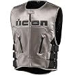Icon Regulator Hayabusa Men's Leather Sportsbike Motorcycle Vest - Stainless