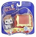 Littlest Pet Shop Portable Pets - White Dog in Pink Carrying Case