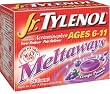 Tylenol Jr. Acetaminophen, Ages 6-11 (160 mg), Grape Punch Flavor, 24-Count Meltaways (Pack of 4)