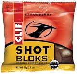 Clif Shot Bloks Organic Energy Chews, Strawberry, 2.1-Ounce Bags (Pack of 12)
