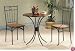 Bistro Metal & Wood Dining Tea Table & 2 Chairs 3 Piece Set