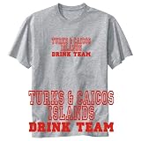 T-Shirt Heather Gray  Drink Team Turks & Caicos Islands  Country