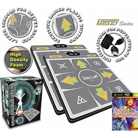 2 x DDR Multi-Platform Super Sensors Energy Super Deluxe Dance Pad (PS, PS2, XBox, PC, Mac) with DDR Game Ultramix 2 (XBOX)