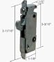 1/2" Wide Round End Face Plate Mortise Lock with 45 Degree Keyway for W&F Doors