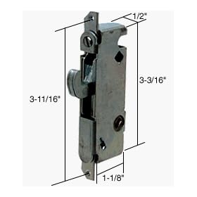 1/2" Wide Round End Face Plate Mortise Lock with 45 Degree Keyway for W&F Doors
