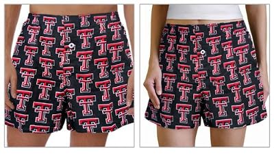 Texas Tech Boxers Med TTU Red Raiders 100% Cotton Boxer Shorts for HIM or HER- SEARCH BROAD BAY BOXERS FOR MORE DESIGNS Unique GIFT Ideas Man Men Boyfriend Woman Women Ladies Mother Dad Mom CUTE!