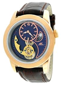 Adee Kaye #AK8025-MRG2 Men's 3-D Layer Sun Moon Partial Skeleton Automatic Watch