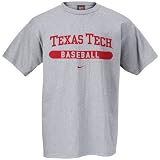 Nike - Nike Texas Tech Red Raiders Ash Baseball T-shirt