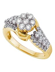 1.00CT DIAMOND FLOWER RING