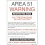 (24x36) Area 51 Warning Sign Art Print Poster