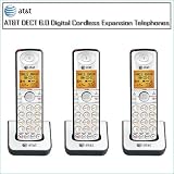 AT&T CL80109 Three Phone DECT 6.0 Digital Cordless Expansion Telephones With Caller ID/Call Waiting Bundle