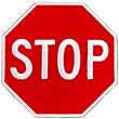 Red Stop Sign Embroidered Patch Iron-On Highway Road Biker Emblem