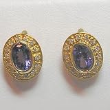 14K Tanzanite and Diamond Earrings