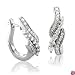 10k White Gold Huggies Hoop Diamond Earrings (HI, I, 0.52 carat)