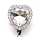Diamond Heart Rhinestone Retractable Badge Reel/ID Badge Holder