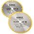 DEWALT DW3128P5 80 Tooth and 32T ATB Thin Kerf 12-inch Crosscutting Miter Saw Blade, 2 Pack