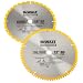 DeWalt DW3128P5 Series 20 12-Inch 80 Tooth & 12-inch 32T ATB Thin Kerf Crosscutting Miter Saw Blade with 1-Inch Arbor, 2 Pack